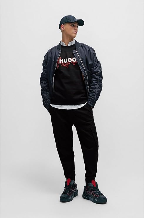 HUGO BOSS  Sudadera Sin Capucha  Hombre, 50506990-001. Negro