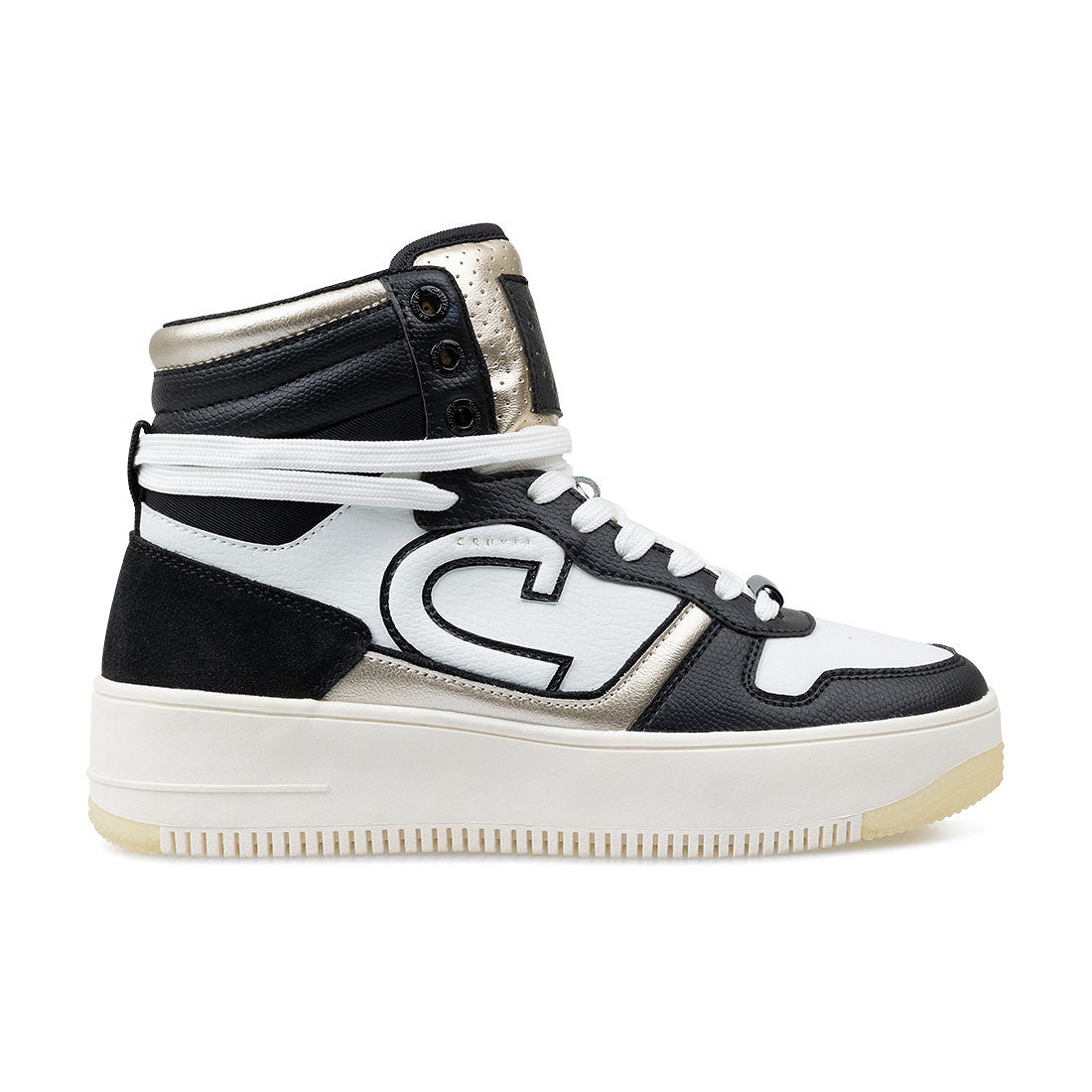 Cruyff Zapatillas Deportivas Mujer Modelo Campo High Lux CC243920-960  Black/White/Gold.