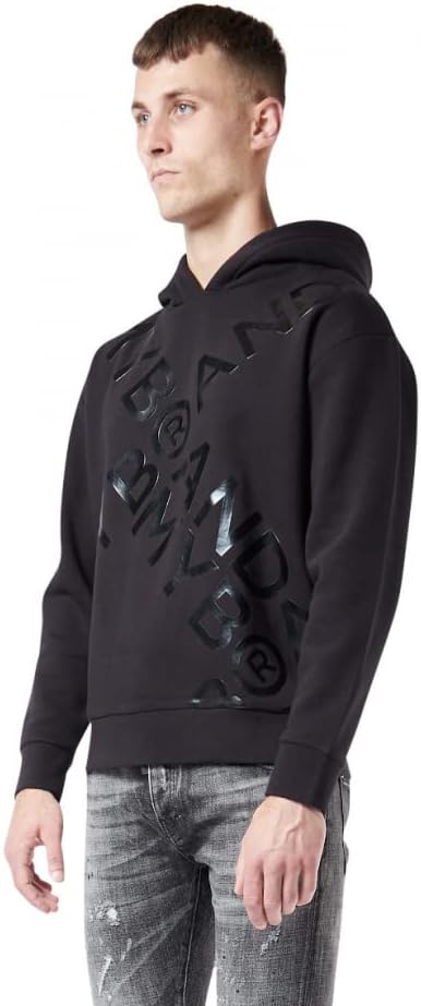 SUDADERA HOMBRE MY BRAND LOGOTIPO CRUZADO BRILLANTE HOO.