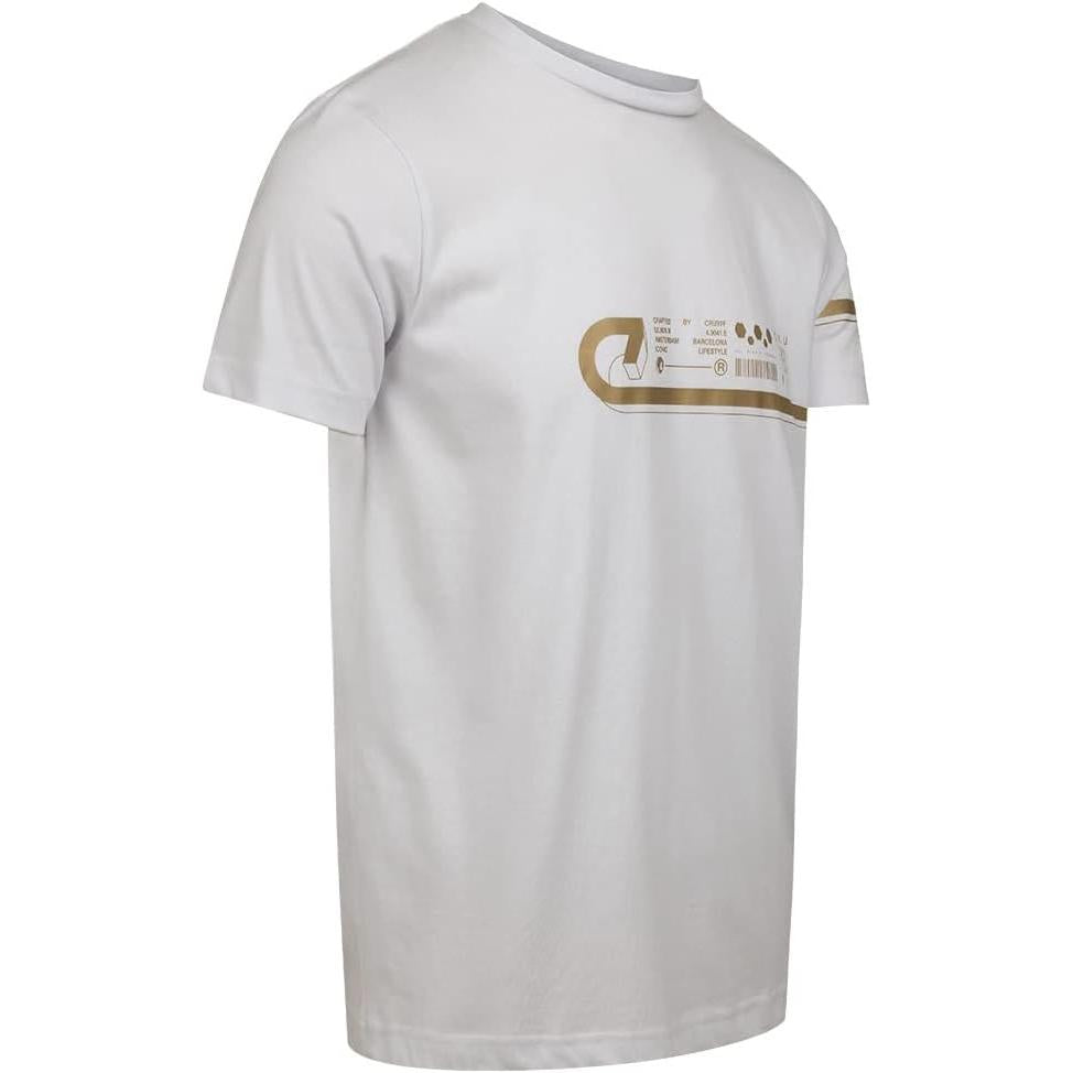 Cruyff Camiseta Modelo Ezra White/Gold. CA231025-160.