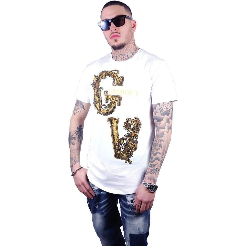 GEORGE-V PARIS Camiseta  Hombre con Estampado George-V Paris GV-2009 White.