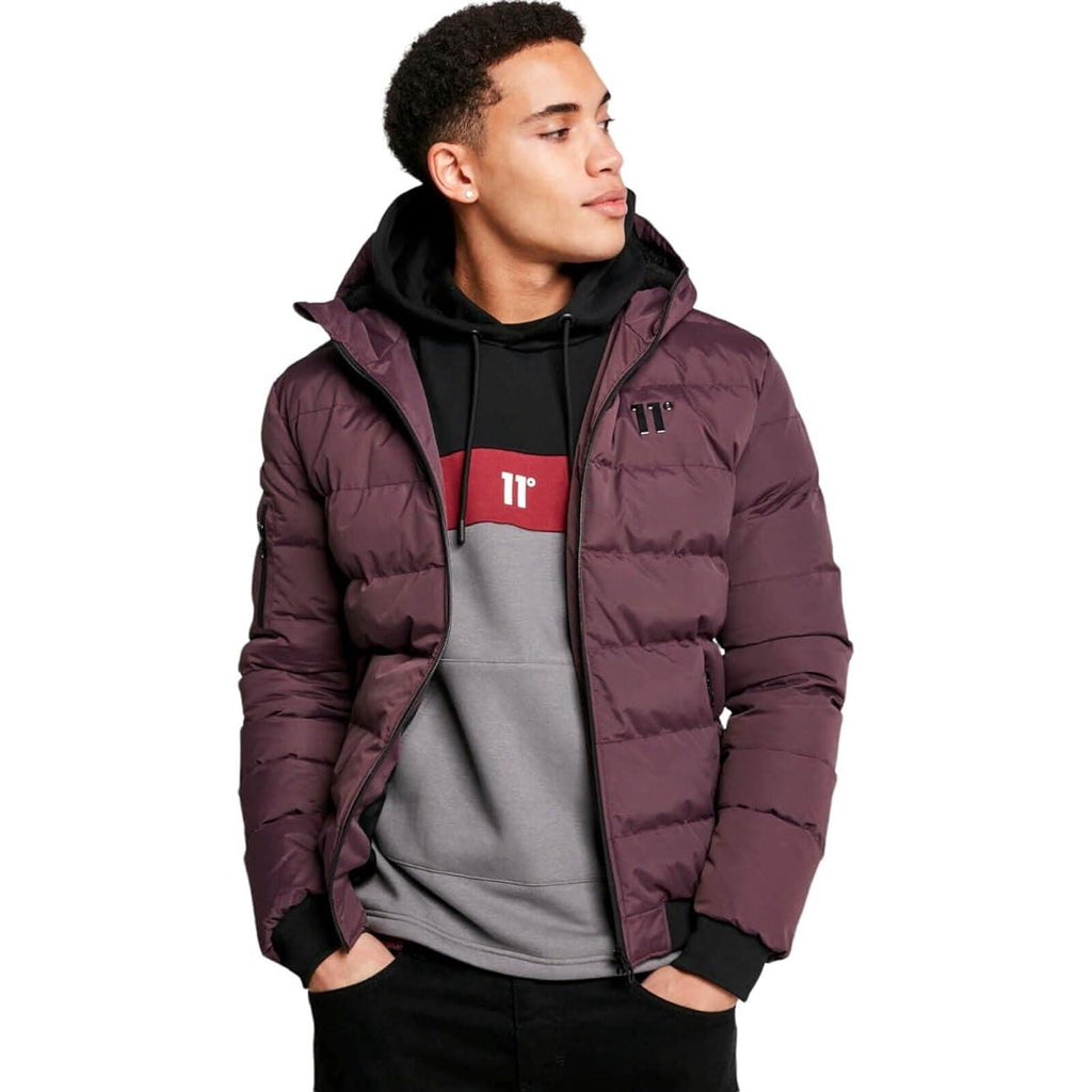 ELEVEN DEGREES Missile V3 Jacket Peak Hood - Mulled Red 11D892-016.