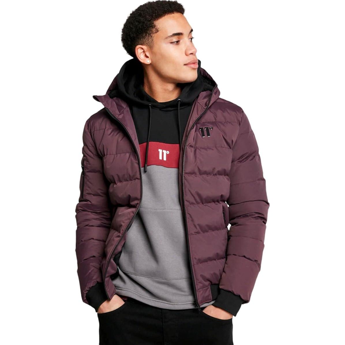 ELEVEN DEGREES Missile V3 Jacket Peak Hood - Mulled Red 11D892-016.