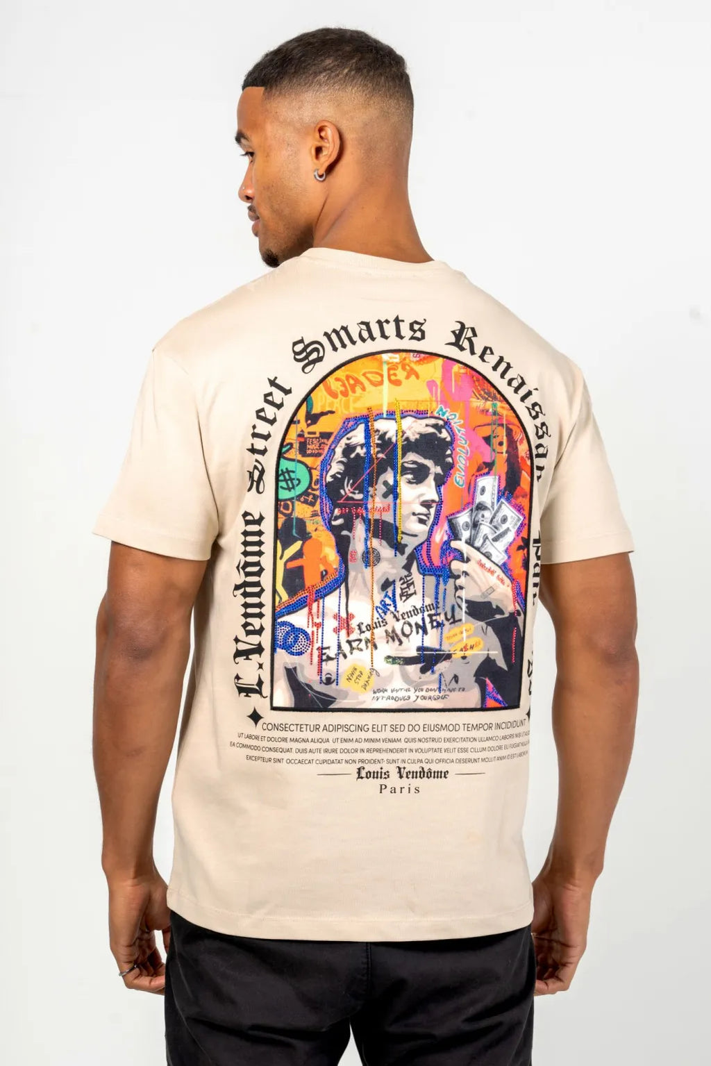 LOUIS VENDOME PARIS CAMISETA HOMBRE MODELO:LV-52 Beige.