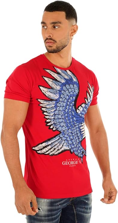 GEORGE-V PARIS Camiseta Hombre Eagle GV-2212 Red
