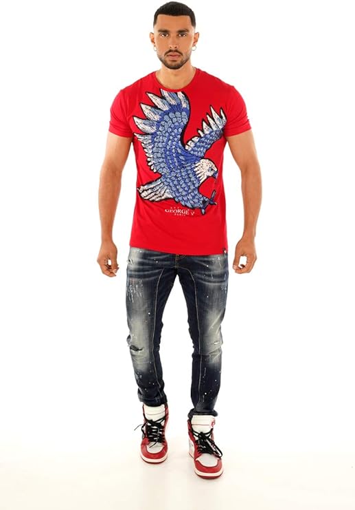 GEORGE-V PARIS Camiseta Hombre Eagle GV-2212 Red