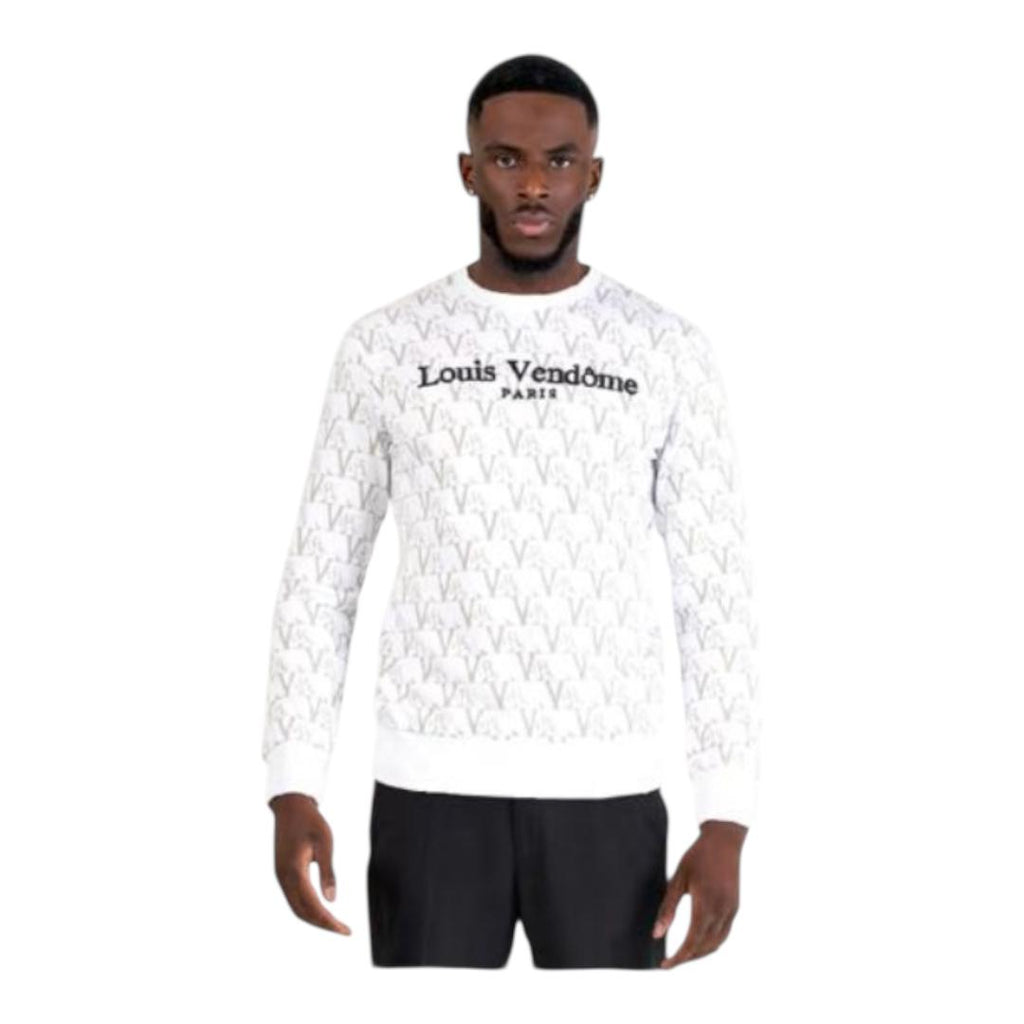 LOUIS VENDOME Sudadera Hombre Sin Capucha LV-39 White.