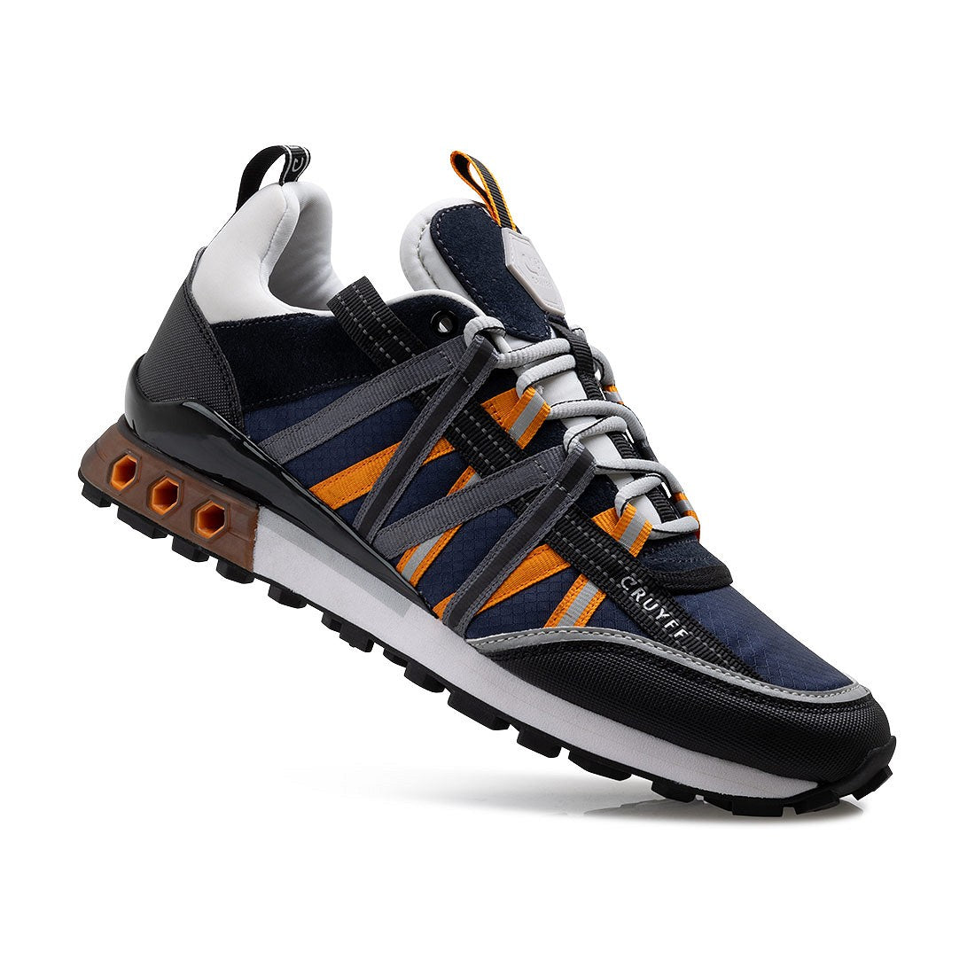 CRUYFF Zapatillas Hombre Modelo Fearia Hex-Tech CC241082-682 Navy/Orange.
