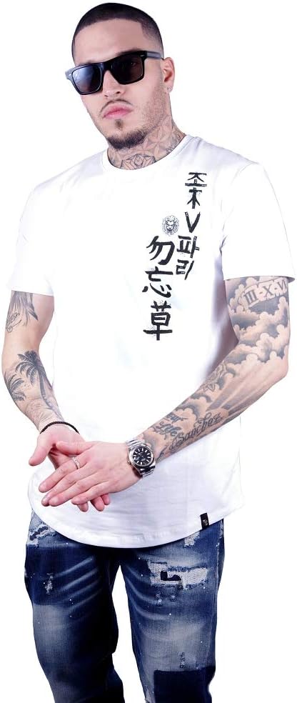 GEORGE-V Camiseta CALIGRAFÍA Cuello Redondo - GV2051 White.