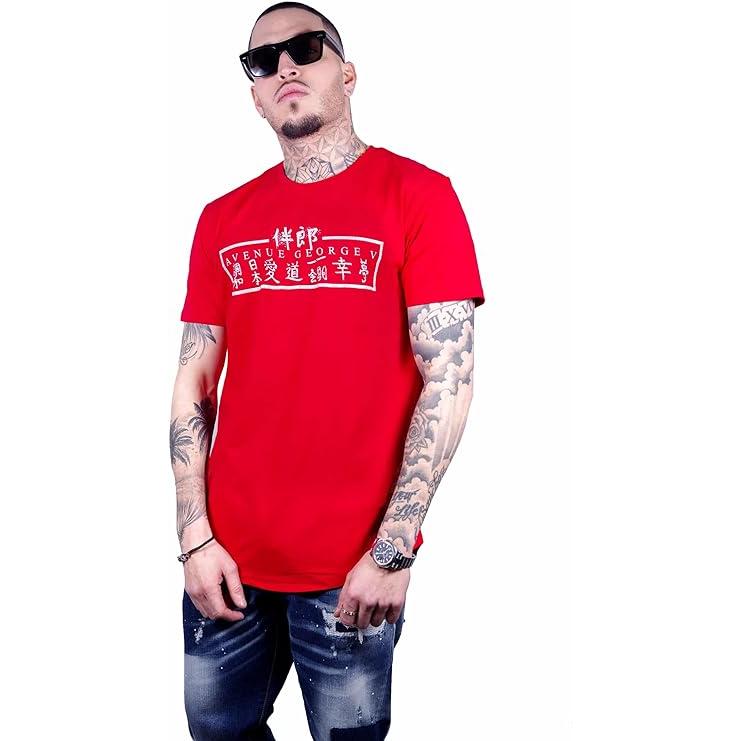 GEORGE-V Camiseta CALIGRAFÍA Cuello Redondo - GV2024 Red.