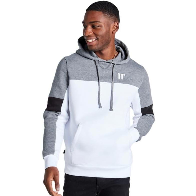 ELEVEN DEGREES SUDADERA CON CAPUCHA  Blanco/CARBÓN Marl/Negro-11D3338-1048