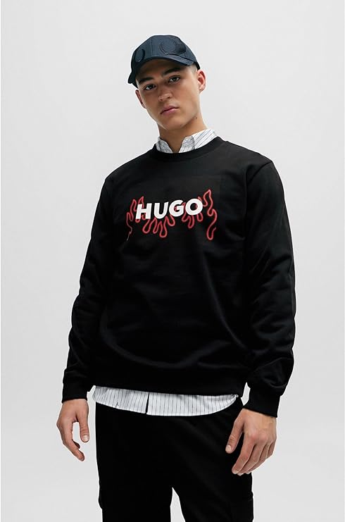 HUGO BOSS  Sudadera Sin Capucha  Hombre, 50506990-001. Negro