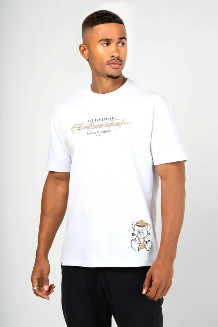 LOUIS VENDOME CAMISETA HOMBRE LV-62 Color Blanco.